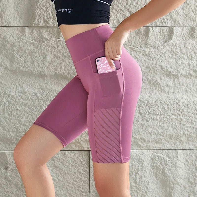 Women Mesh Shorts with Pocket Seamless Slim Leggings Gym Workout Sports Shorts Stretchy High Waist Butt Liftting Yoga Leggings - FitHealthHavenFitHealthHavenFitHealthHaven14:200002984wine;5:361386wineMWomen Mesh Shorts with Pocket Seamless Slim Leggings Gym Workout Sports Shorts Stretchy High Waist Butt Liftting Yoga Leggings