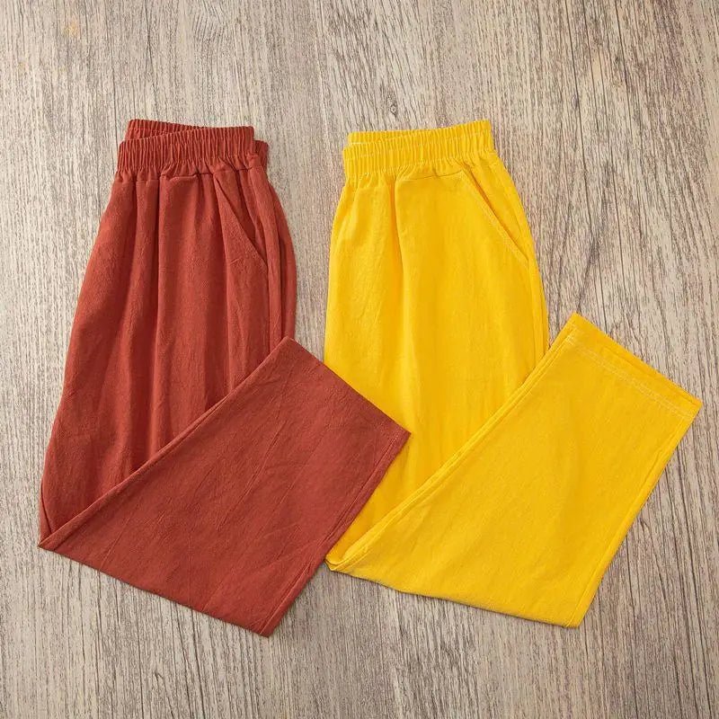 Women Summer Casual Loose Harem Elastic Waist Cotton Linen Pants Ninth Trousers - FitHealthHavenFitHealthHavenFitHealthHaven14:193;5:200003528blackOne SizeWomen Summer Casual Loose Harem Elastic Waist Cotton Linen Pants Ninth Trousers