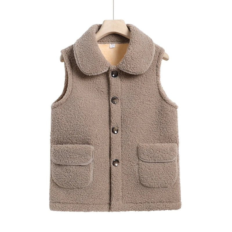 Women Vests Waistcoats Autumn Winter Plus Size Lamb's Fleece Vests Sleeveless Jacket Button Coats Trendy Outwear - FitHealthHavenFitHealthHavenFitHealthHaven14:200000914khaki;5:12668979khaki1XLWomen Vests Waistcoats Autumn Winter Plus Size Lamb's Fleece Vests Sleeveless Jacket Button Coats Trendy Outwear