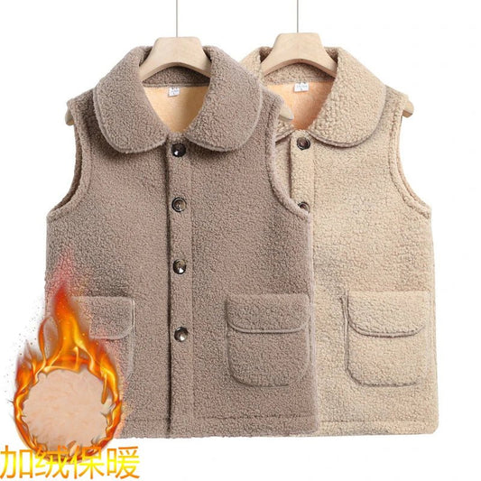 Women Vests Waistcoats Autumn Winter Plus Size Lamb's Fleece Vests Sleeveless Jacket Button Coats Trendy Outwear - FitHealthHavenFitHealthHavenFitHealthHaven14:771Beige;5:12668979Beige1XLWomen Vests Waistcoats Autumn Winter Plus Size Lamb's Fleece Vests Sleeveless Jacket Button Coats Trendy Outwear