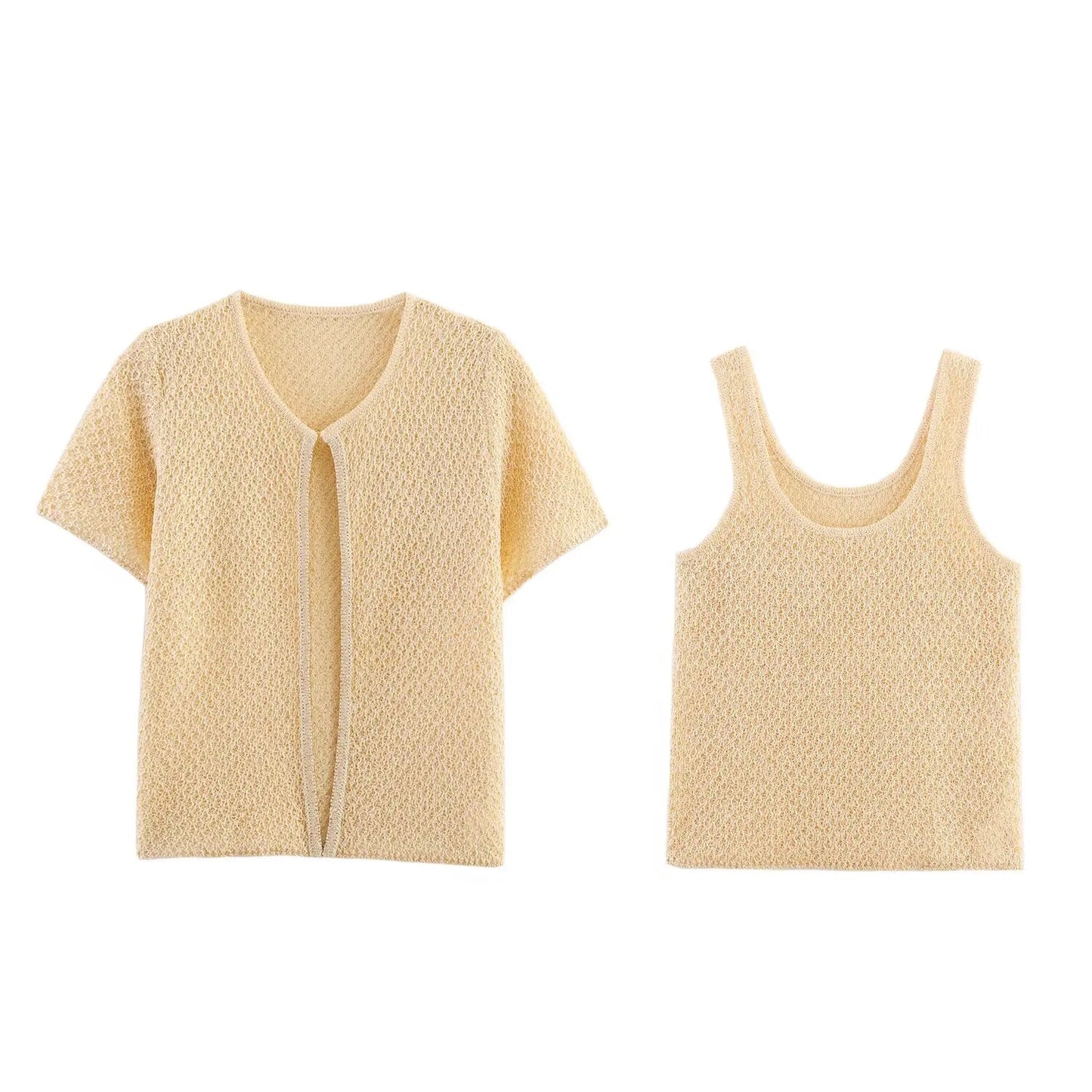 Women's Clothing 2025 New Style European And American Fashion Simple Pearl Decoration Knitted Top Knitted Vest - FitHealthHavenFitHealthHavenFitHealthHaven14:200004890Khaki suit;5:361386Khaki suitMWomen's Clothing 2025 New Style European And American Fashion Simple Pearl Decoration Knitted Top Knitted Vest