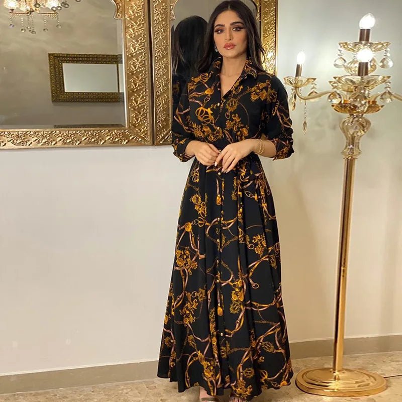 Women's Clothing Autumn and Winter New Elegant Sexy Fashion Digital Printing Leisure Dress - FitHealthHavenFitHealthHavenFitHealthHaven14:193;5:100014065blackXLWomen's Clothing Autumn and Winter New Elegant Sexy Fashion Digital Printing Leisure Dress