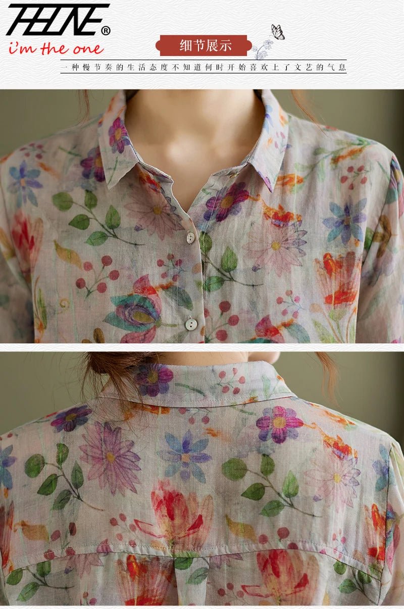 Women's Clothing Shirts Blouse Camisas Women Shirts Vintage Blusa Mujer Cotton Linen Casual Print Long Sleeve Flower Autumn - FitHealthHavenFitHealthHavenFitHealthHaven14:771;5:361385BeigeLWomen's Clothing Shirts Blouse Camisas Women Shirts Vintage Blusa Mujer Cotton Linen Casual Print Long Sleeve Flower Autumn