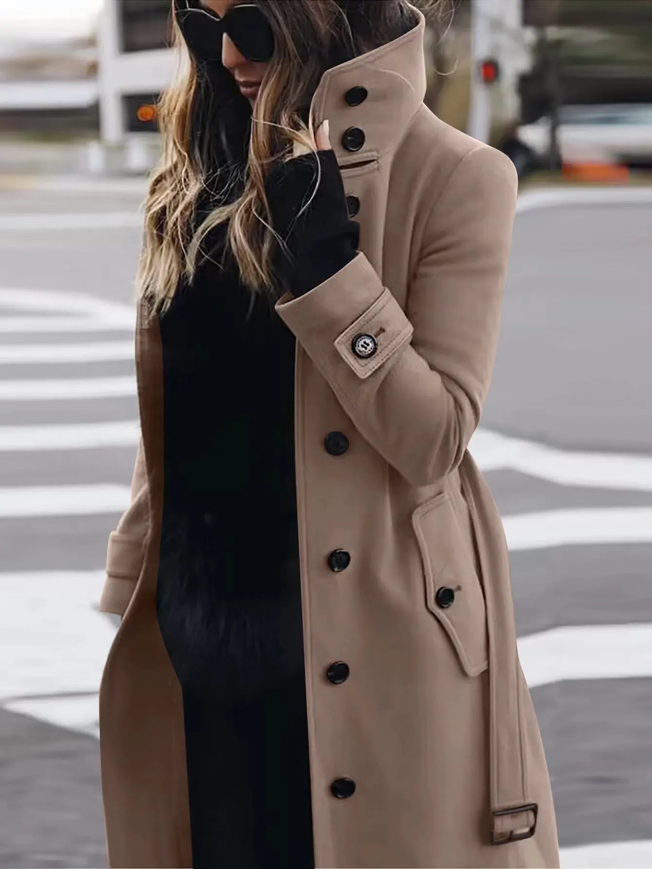 Women's Coat Outerwears Autumn Winter Warm Female Jackets Single Breasted Turn-down Collar Single Breasted Women's Clothes New - FitHealthHavenFitHealthHavenFitHealthHaven14:200001438;5:4182KhakiXXLWomen's Coat Outerwears Autumn Winter Warm Female Jackets Single Breasted Turn-down Collar Single Breasted Women's Clothes New
