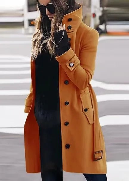 Women's Coat Outerwears Autumn Winter Warm Female Jackets Single Breasted Turn-down Collar Single Breasted Women's Clothes New - FitHealthHavenFitHealthHavenFitHealthHaven14:350852;5:100014064OrangeSWomen's Coat Outerwears Autumn Winter Warm Female Jackets Single Breasted Turn-down Collar Single Breasted Women's Clothes New