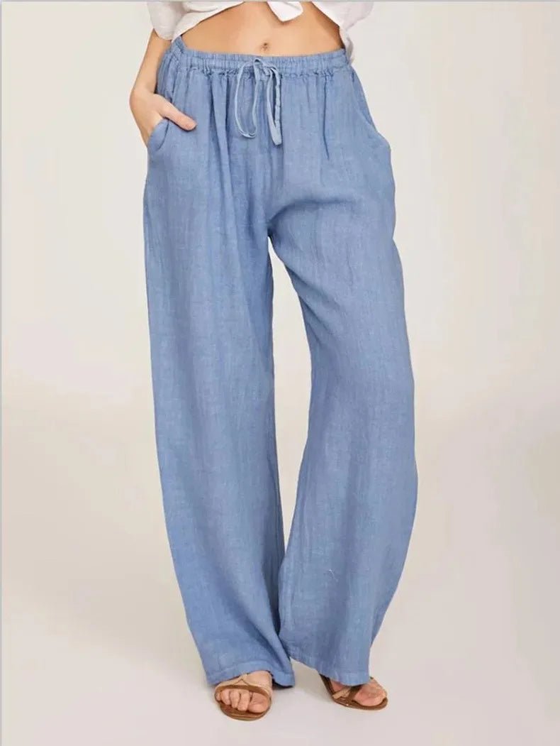 Women's Cotton Linen Pants Casual Loose Solid Elastic Waist Pocket Straight Trousers Ladies Oversize Wide Leg Pant Streetwear - FitHealthHavenFitHealthHavenFitHealthHaven14:200006151;5:100014064Light GreySWomen's Cotton Linen Pants Casual Loose Solid Elastic Waist Pocket Straight Trousers Ladies Oversize Wide Leg Pant Streetwear