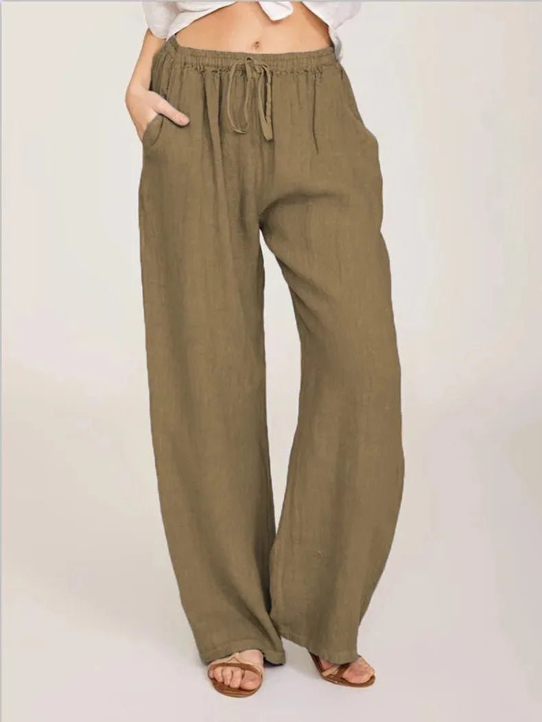 Women's Cotton Linen Pants Casual Loose Solid Elastic Waist Pocket Straight Trousers Ladies Oversize Wide Leg Pant Streetwear - FitHealthHavenFitHealthHavenFitHealthHaven14:200006151;5:100014064Light GreySWomen's Cotton Linen Pants Casual Loose Solid Elastic Waist Pocket Straight Trousers Ladies Oversize Wide Leg Pant Streetwear