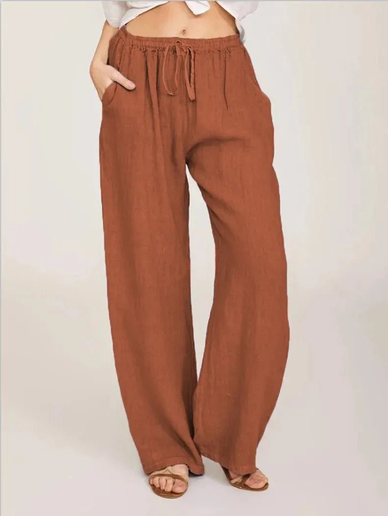 Women's Cotton Linen Pants Casual Loose Solid Elastic Waist Pocket Straight Trousers Ladies Oversize Wide Leg Pant Streetwear - FitHealthHavenFitHealthHavenFitHealthHaven14:200006151;5:100014064Light GreySWomen's Cotton Linen Pants Casual Loose Solid Elastic Waist Pocket Straight Trousers Ladies Oversize Wide Leg Pant Streetwear