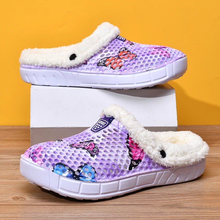 Women's Cotton Slippers Butterfly Pattern Clogs Mules Autumn and Winter Warm Plus Velvet Thickening - FitHealthHavenFitHealthHavenFitHealthHaven14:496;200000124:200000337PURPLE42Women's Cotton Slippers Butterfly Pattern Clogs Mules Autumn and Winter Warm Plus Velvet Thickening