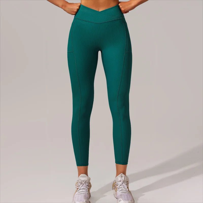 Women's Cross Waist Seam Leggings Gym Workout Yoga Pants High Waisted Butt Lift with Pocket Tights Fashion Slim Elastic Leggings - FitHealthHavenFitHealthHavenFitHealthHaven14:175;5:361386greenMWomen's Cross Waist Seam Leggings Gym Workout Yoga Pants High Waisted Butt Lift with Pocket Tights Fashion Slim Elastic Leggings