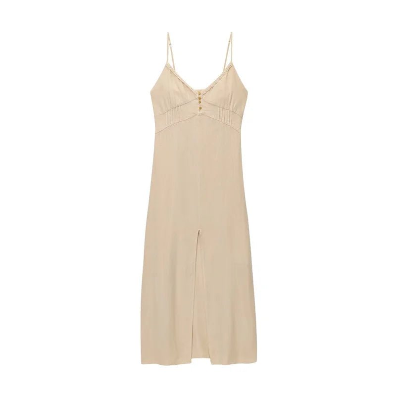 Women's Dresses 2025 New Linen Blend Suspenders Midi Skirt Women's Summer Long Dress - FitHealthHavenFitHealthHavenFitHealthHaven14:200001438;5:872KhakiXSWomen's Dresses 2025 New Linen Blend Suspenders Midi Skirt Women's Summer Long Dress