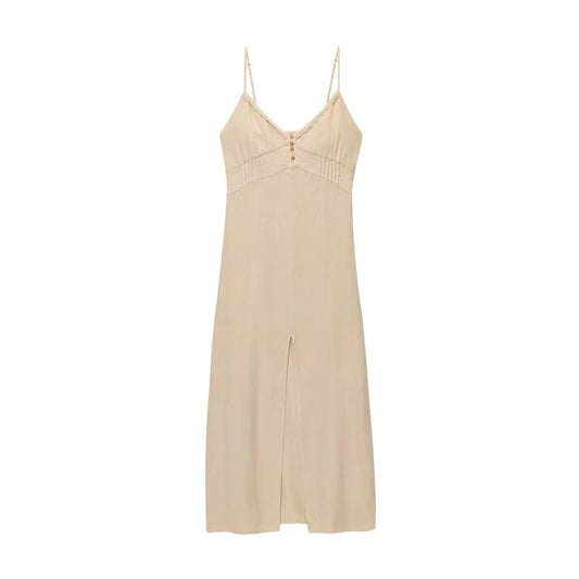 Women's Dresses 2025 New Linen Blend Suspenders Midi Skirt Women's Summer Long Dress - FitHealthHavenFitHealthHavenFitHealthHaven14:200001438;5:872KhakiXSWomen's Dresses 2025 New Linen Blend Suspenders Midi Skirt Women's Summer Long Dress