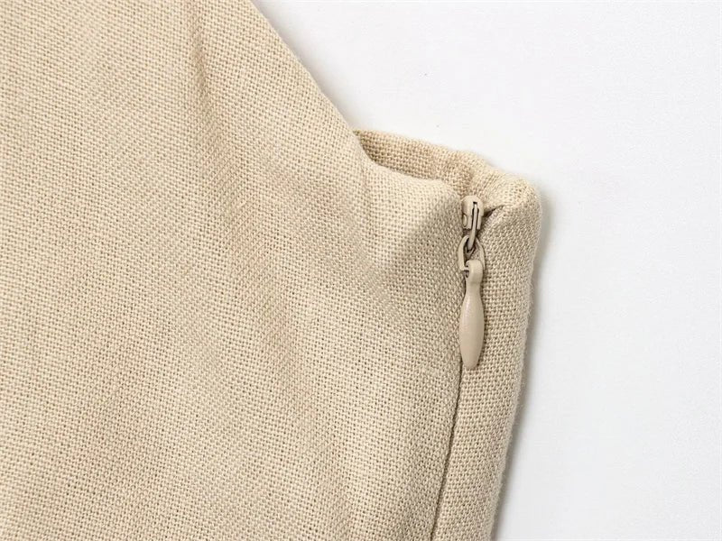 Women's Dresses 2025 New Linen Blend Suspenders Midi Skirt Women's Summer Long Dress - FitHealthHavenFitHealthHavenFitHealthHaven14:200001438;5:872KhakiXSWomen's Dresses 2025 New Linen Blend Suspenders Midi Skirt Women's Summer Long Dress