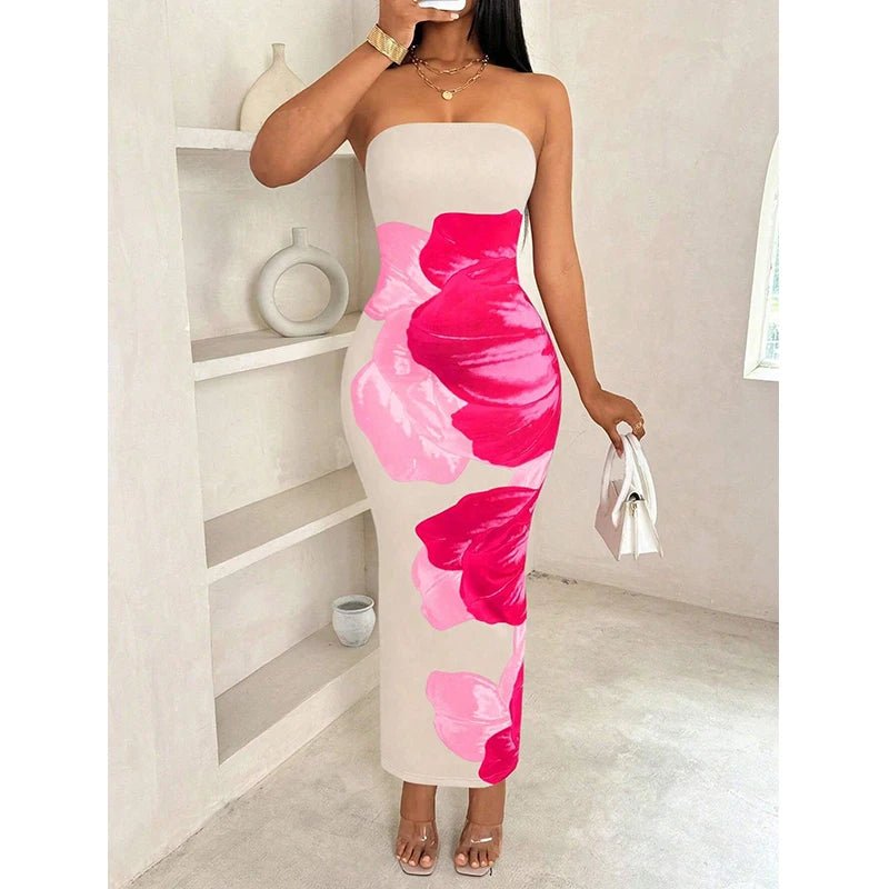 Women's fashion ins sexy ethos elegant slim-fit print with chest spread and slit bag buttock long dress - FitHealthHavenFitHealthHavenFitHealthHaven14:771beigepink;5:361386beigepinkMWomen's fashion ins sexy ethos elegant slim-fit print with chest spread and slit bag buttock long dress