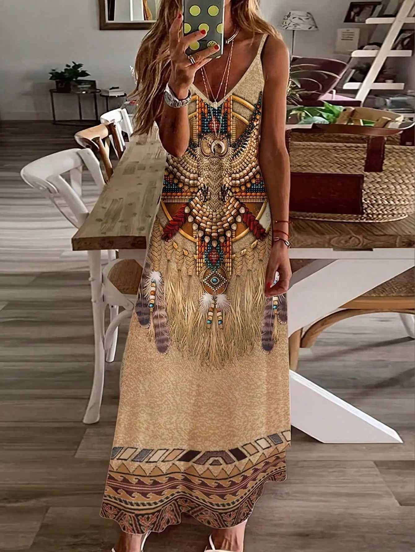 Women's Fashion Western Ethnic Print Casual Suspender Dress - FitHealthHavenFitHealthHavenFitHealthHaven14:200003699;5:100014065MULTIXLWomen's Fashion Western Ethnic Print Casual Suspender Dress