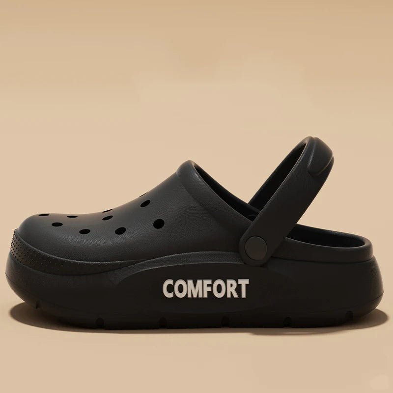Women's Men's Slippers Summer Anti-Slip Couple Hollow Covered Toe Indoor Outdoor Casual Thick Bottom Sandals for Home Adults - FitHealthHavenFitHealthHavenFitHealthHaven14:29black;200000124:201446567black36-37Women's Men's Slippers Summer Anti-Slip Couple Hollow Covered Toe Indoor Outdoor Casual Thick Bottom Sandals for Home Adults