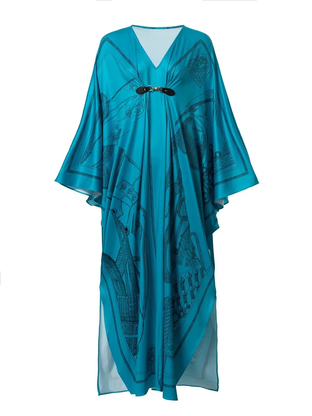 Women's Robes Sexy V Neck Batwing Sleeves Printed Loose Design Elegant Fashion Casul Long Dress Outerwear - FitHealthHavenFitHealthHavenFitHealthHaven14:496;5:100014065PURPLEXLWomen's Robes Sexy V Neck Batwing Sleeves Printed Loose Design Elegant Fashion Casul Long Dress Outerwear