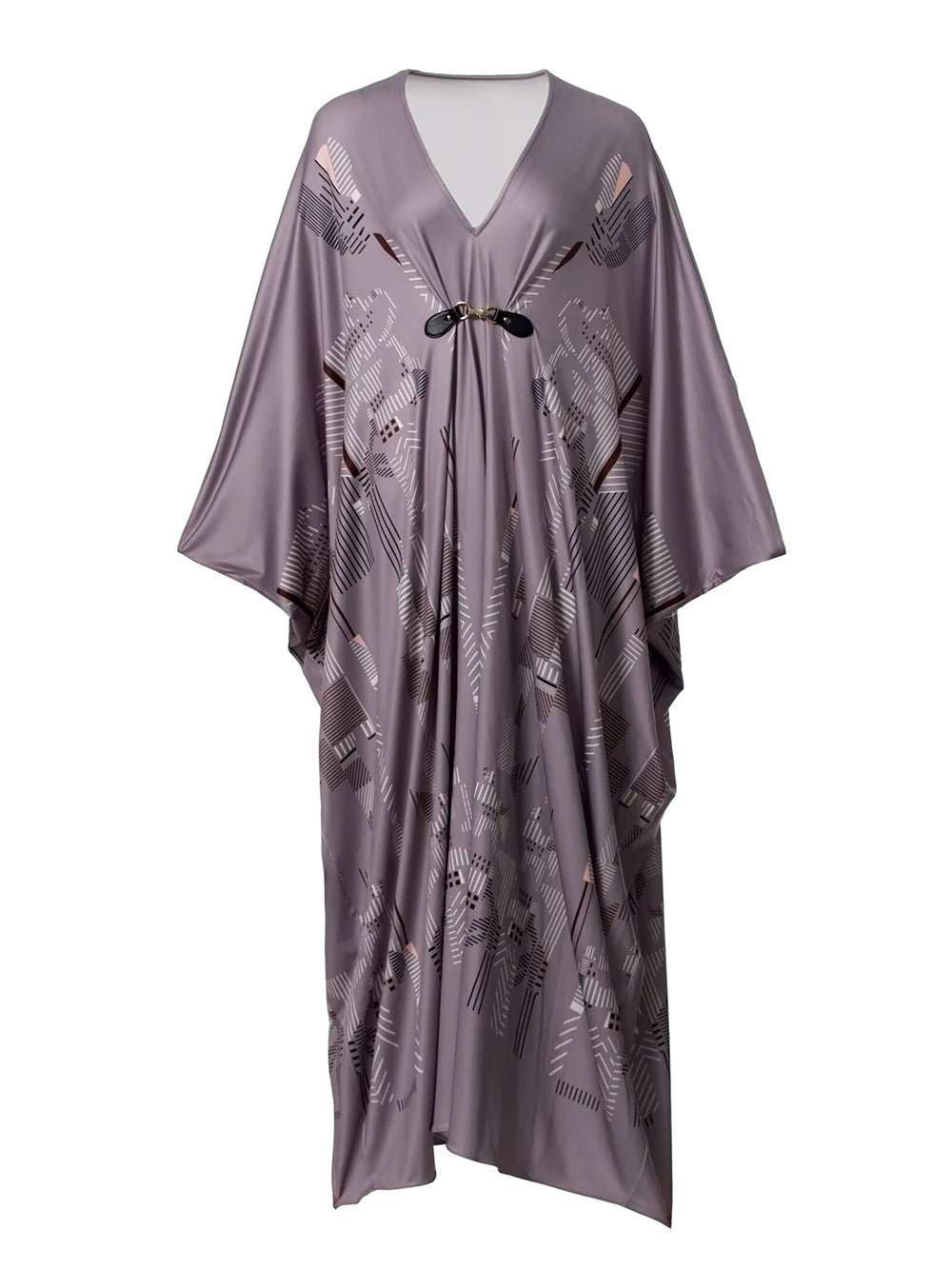 Women's Robes Sexy V Neck Batwing Sleeves Printed Loose Design Elegant Fashion Casul Long Dress Outerwear - FitHealthHavenFitHealthHavenFitHealthHaven14:496;5:100014065PURPLEXLWomen's Robes Sexy V Neck Batwing Sleeves Printed Loose Design Elegant Fashion Casul Long Dress Outerwear