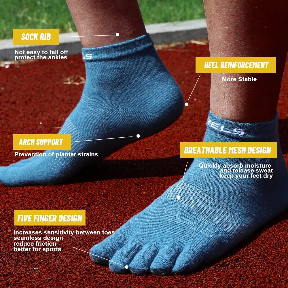 WRELS 1 Pair of New Quick-drying, Sweat-wicking, Breathable CoolMax Split-toe Sports Socks for Marathon Running Fitness Cycling - FitHealthHavenFitHealthHavenFitHealthHaven14:173;5:100014064BlueSWRELS 1 Pair of New Quick-drying, Sweat-wicking, Breathable CoolMax Split-toe Sports Socks for Marathon Running Fitness Cycling