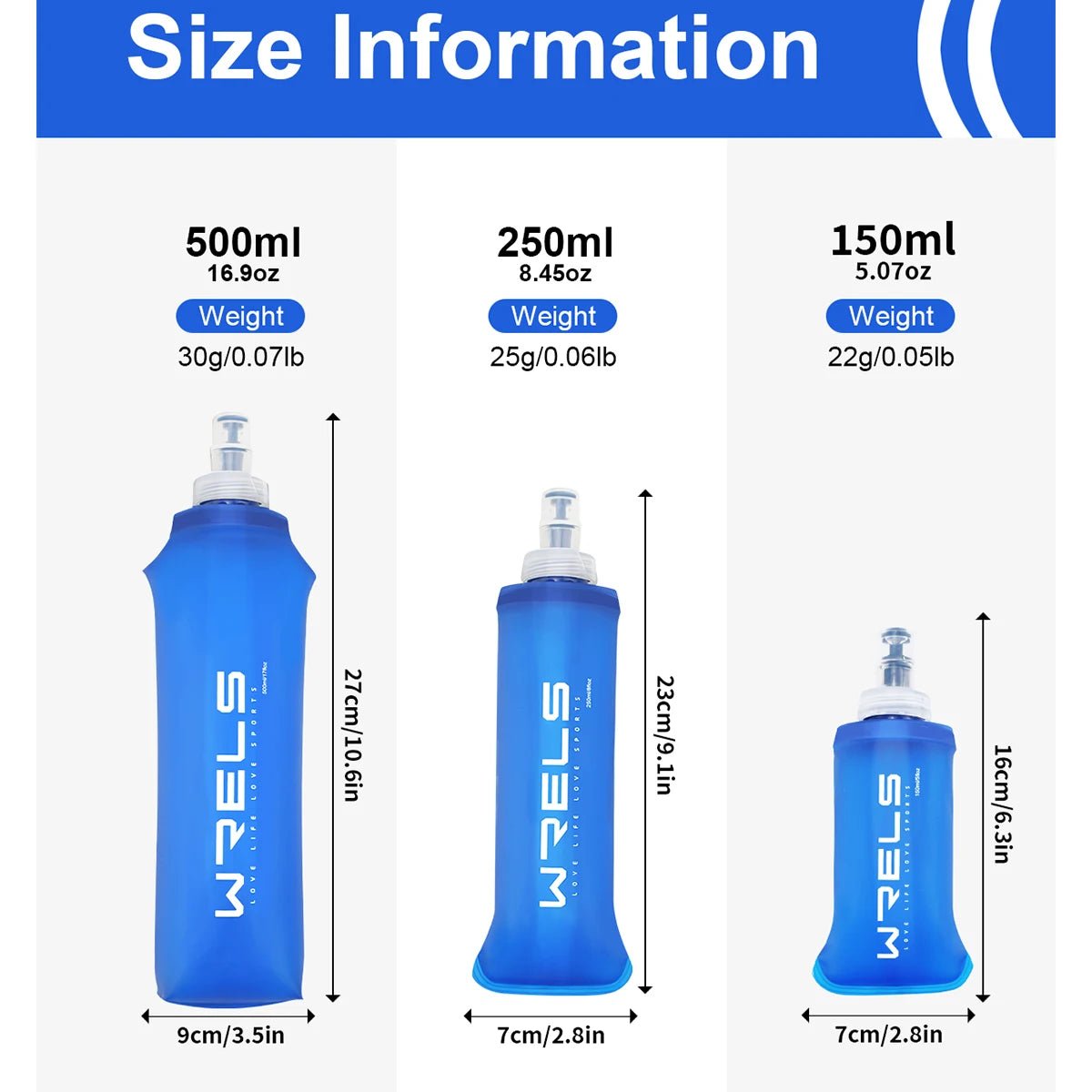 WRELS Camping Soft Water Bottle Drinking Sport Folding Bag Flask Outdoor Running Hydration Pack Waist Bicycle BPA Free - FitHealthHavenFitHealthHavenFitHealthHaven14:200006154dark blue 150mldark blue 150mlWRELS Camping Soft Water Bottle Drinking Sport Folding Bag Flask Outdoor Running Hydration Pack Waist Bicycle BPA Free