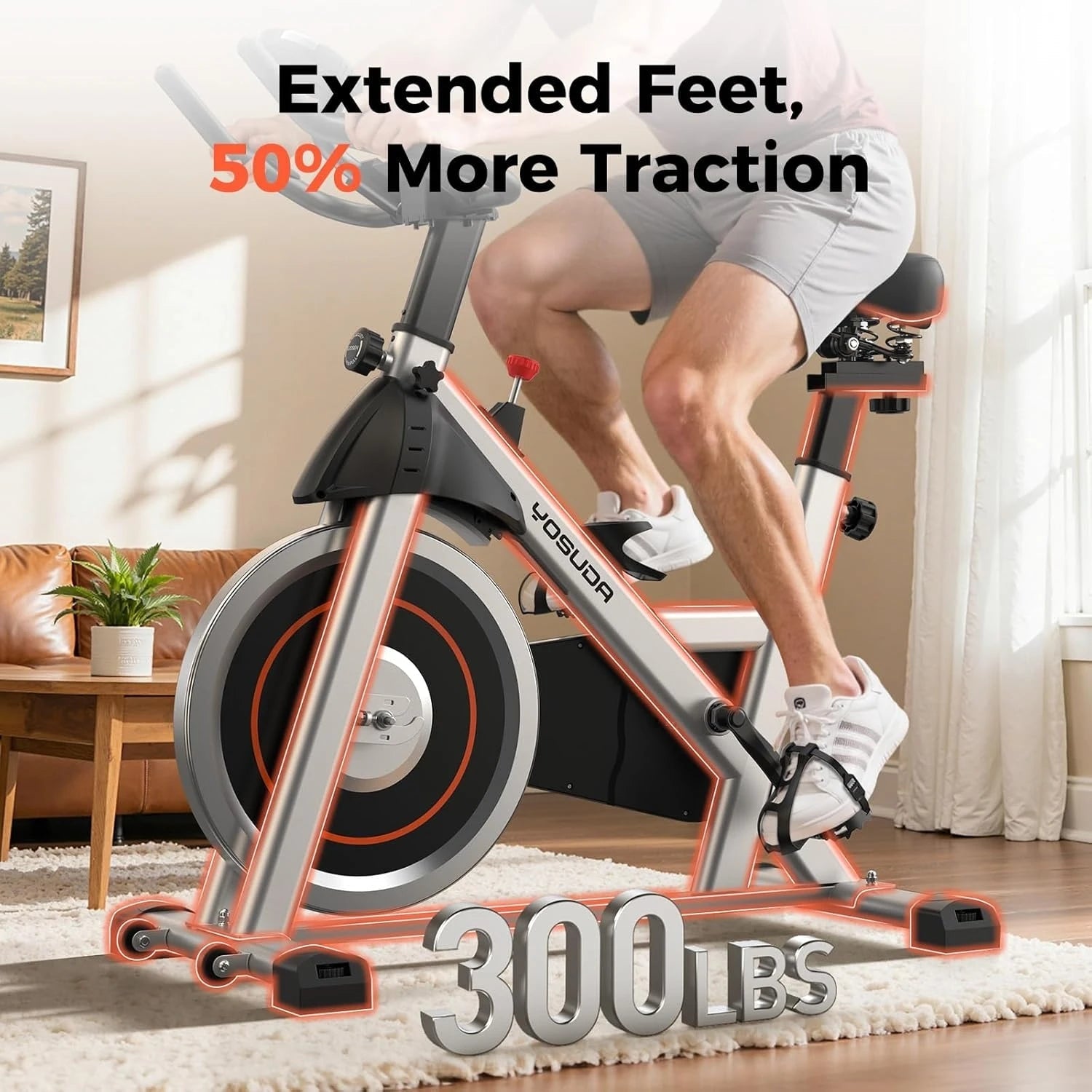 YOSUDA Exercise Bike, Brake Pad Stationary Bike for Home with Exclusive App, Magnetic Indoor Cycling Bike with 300 lb Weight - FitHealthHavenFitHealthHavenFitHealthHaven14:193Friction-Black;200007763:201336106Friction-BlackUnited StatesYOSUDA Exercise Bike, Brake Pad Stationary Bike for Home with Exclusive App, Magnetic Indoor Cycling Bike with 300 lb Weight