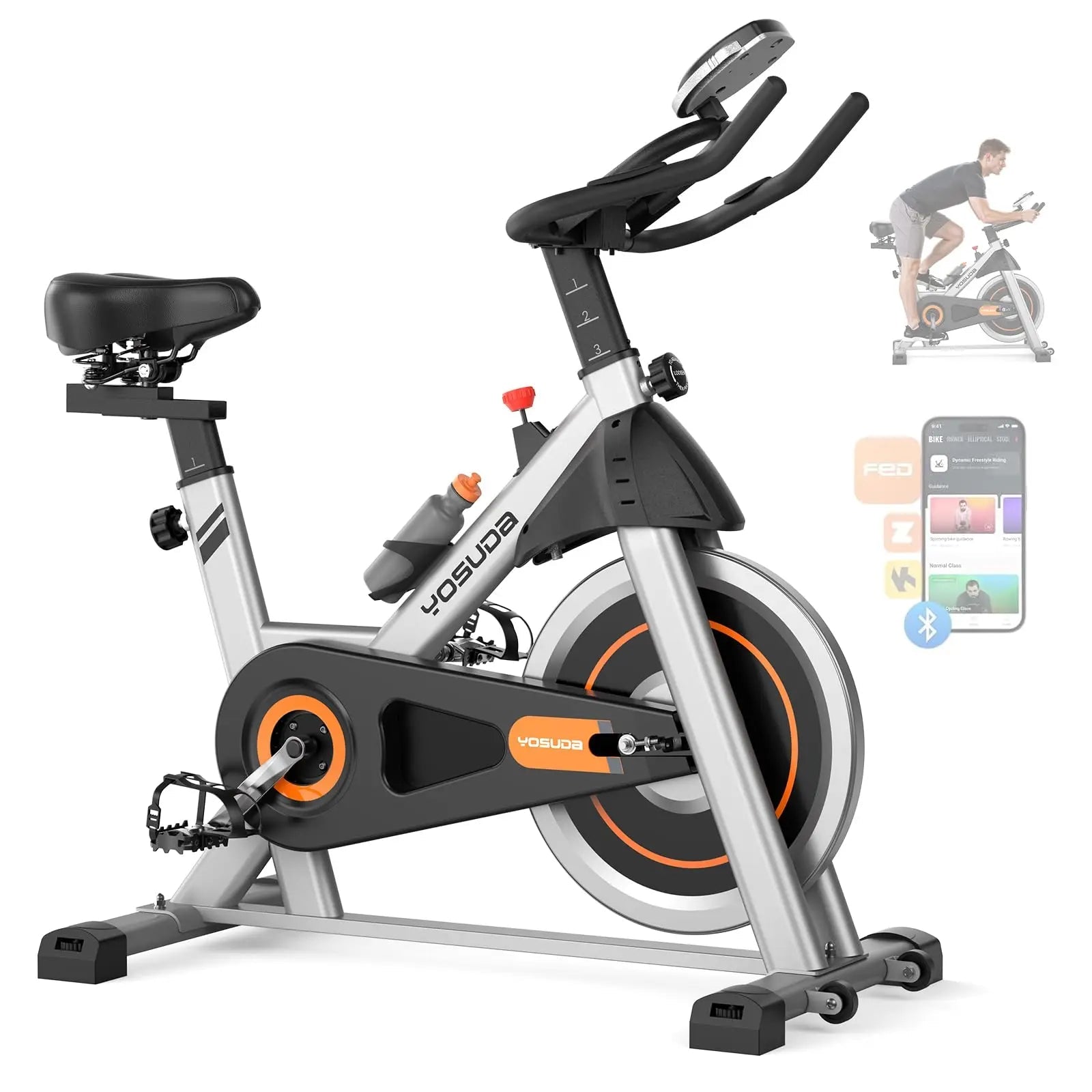 YOSUDA Exercise Bike, Brake Pad Stationary Bike for Home with Exclusive App, Magnetic Indoor Cycling Bike with 300 lb Weight - FitHealthHavenFitHealthHavenFitHealthHaven14:193Friction-Black;200007763:201336106Friction-BlackUnited StatesYOSUDA Exercise Bike, Brake Pad Stationary Bike for Home with Exclusive App, Magnetic Indoor Cycling Bike with 300 lb Weight