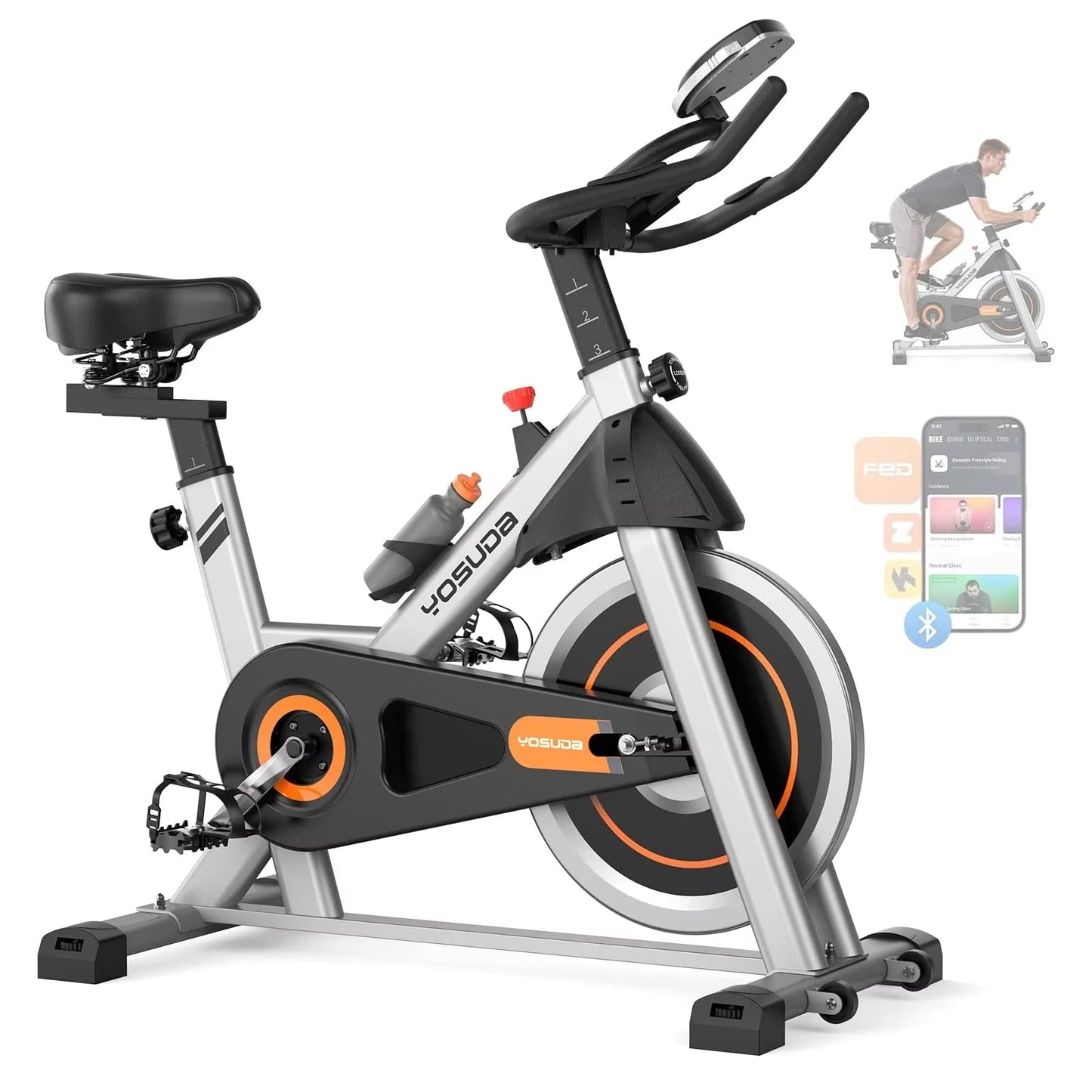 YOSUDA Exercise Bike, Brake Pad Stationary Bike for Home with Exclusive App, Magnetic Indoor Cycling Bike with 300 lb Weight - FitHealthHavenFitHealthHavenFitHealthHaven14:193Friction-Black;200007763:201336106Friction-BlackUnited StatesYOSUDA Exercise Bike, Brake Pad Stationary Bike for Home with Exclusive App, Magnetic Indoor Cycling Bike with 300 lb Weight
